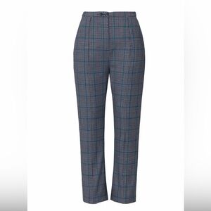 Jonathan Simkhai Glen Plaid Cropped Pants with Blue Windowpane